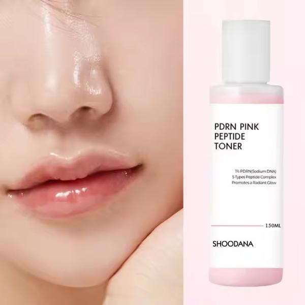 Tonique Rose pour le Visage au Label Privé Coréen Salom DNA Pdrn Niacinamide Peptide, Soin Anti-Âge pour la Peau, Tonique Lacté pour le Visage, Soin de la Peau
