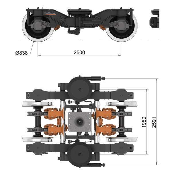EN13260 EN13261 Passenger Coach Three Piece Bogie