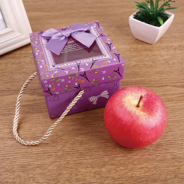 Wholesale Printed Christmas Eve Apple Gift Box With PVC Window