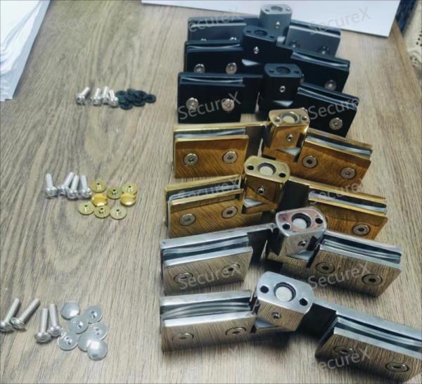 Casting Brass Shower Door Hinges High Precision Erosion Resistant