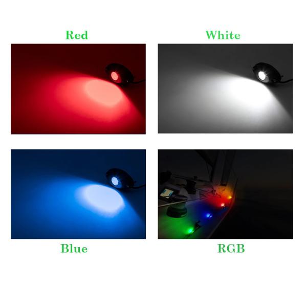3 Color 4 Pods Waterproof IP68 Multicolor Rock Lights