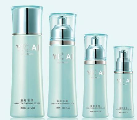 100ml Commercial Glass Pump Bottles  Lotion Bottles/ Custom Cosmetic Packaging OEM