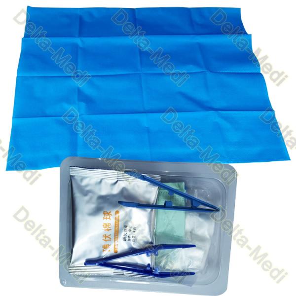 Disposable Sterile Perineal Care Kit With Underpad Cotton Ball Gloves Utility Drape