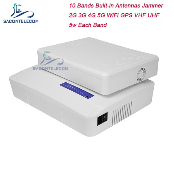 50W High Power Mobile Phone Signal Jammer Blocks 2G 3G 4G 5G GPS WiFi with 20-60m Jamming Radius