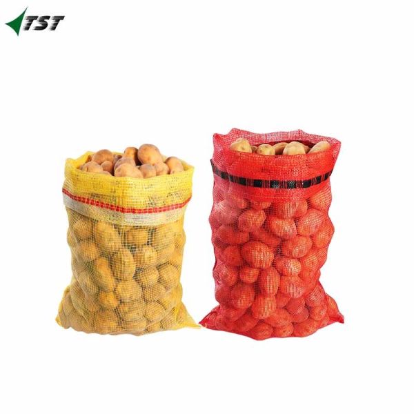 25kg 30kgs 50kgs Colombia Yellow Color Pp Leno Mesh Bag For Vegetable Fruit Packing