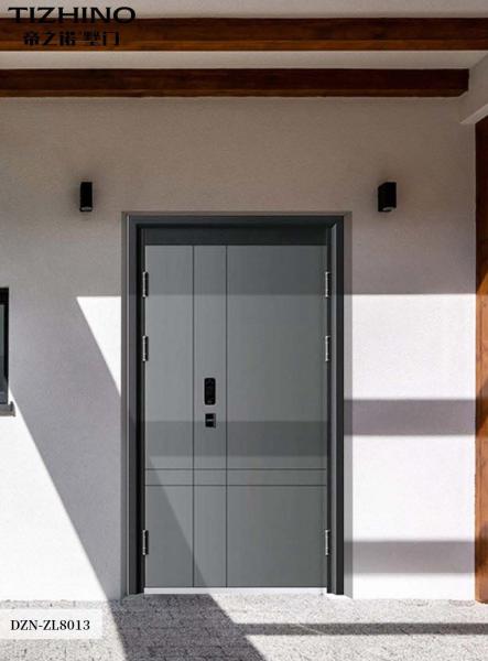 Projeto luxuoso de aço da porta dobro do cobre da porta de entrada da casa de campo feito em China