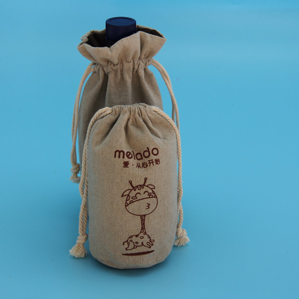 Anti sacos de cordão da juta do roubo, sacos pequenos da juta da cor natural para a menina