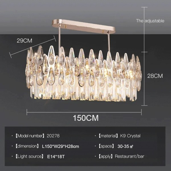Duplex Building Living Room Chandelier Building Stairway Long Chandelier Luxury Crystal Lamp(WH-CY-269)