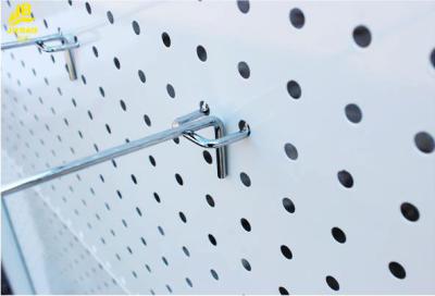 Steel Single Peg Board Hooks , Electroplating Heavy Duty Metal Pegboard Hooks