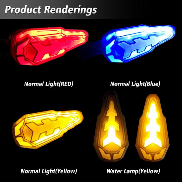 Long-lasting Normal Light/Water Lamp Motorcycle Turn Signal Lights Lifespan 30000hours