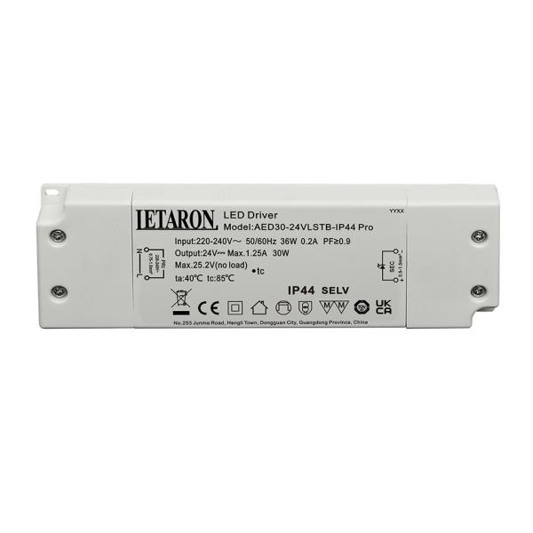 18 Year Factory Integrated Driver and Sensor Solution IP44 EU Ultra-Thin Conventional Low Voltage 30W Letaron LED Driver Power Supply