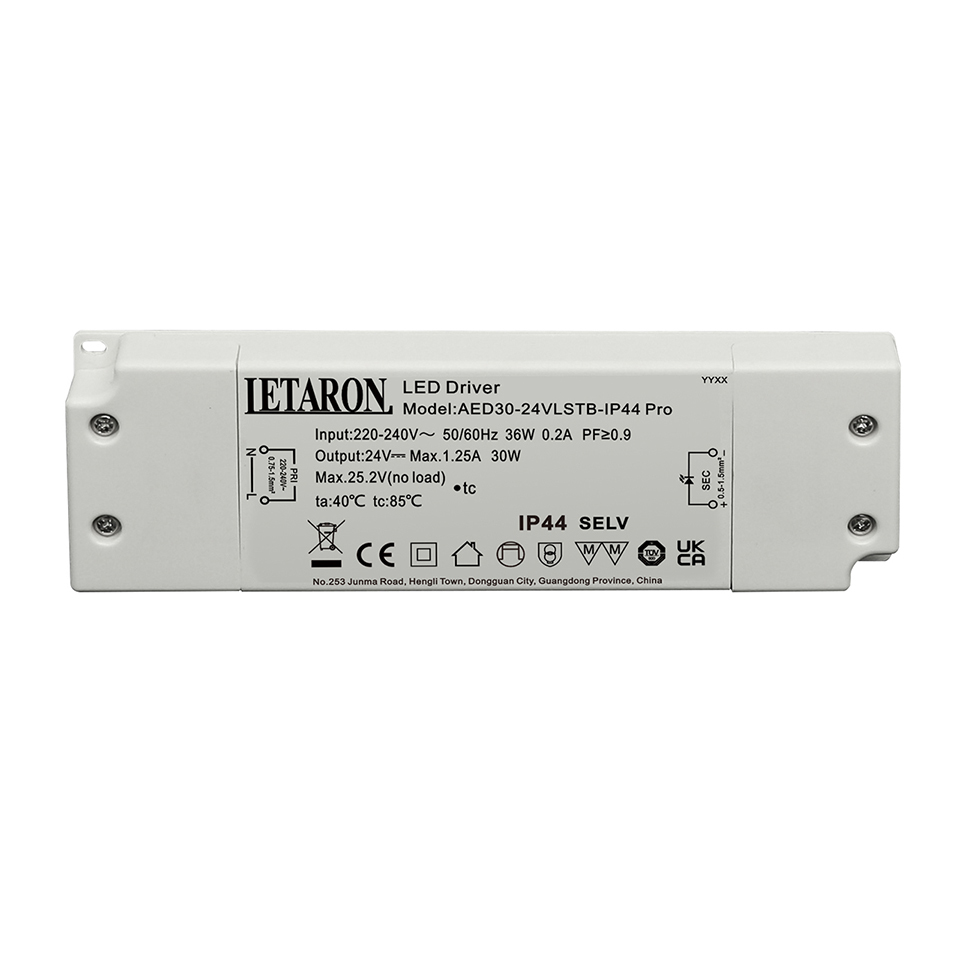 IP44 EU Ultra-Thin Conventional Low Voltage 30W Letaron LED Driver Power Supply