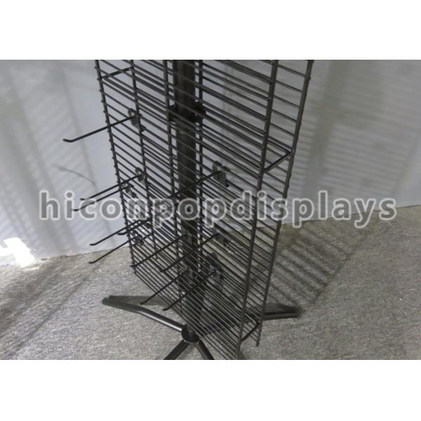 Flooring Metal Retail Store Fixtures Double Sided Display Stand