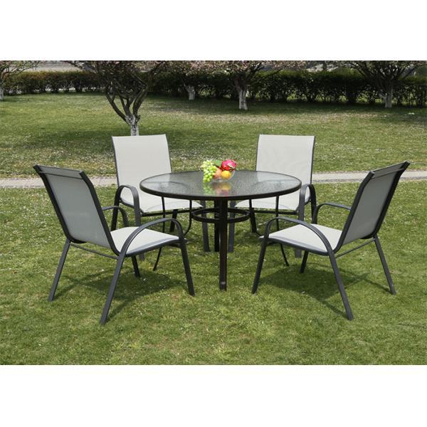 Anticorrosive Tempered Glass Round Dining Table Scratch Resistant