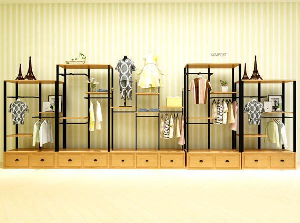 OEM / ODM Accepted Clothing Display Racks For Children Clothing Shop