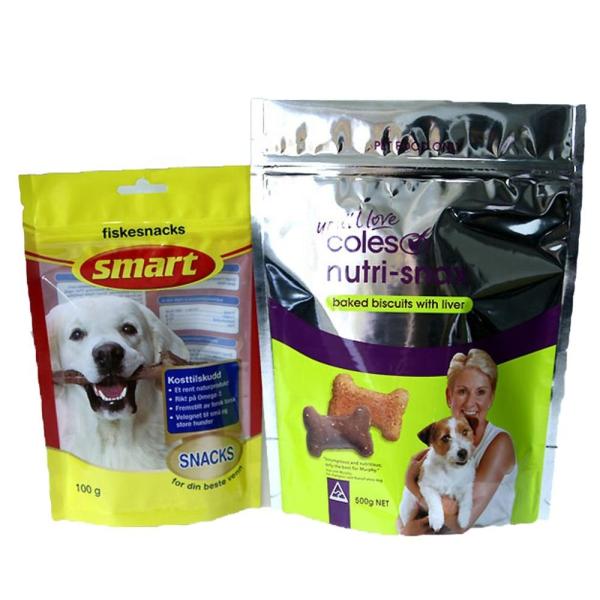 High Quality Factory price small water Aluminum Foil Zipper plastic bag food grade for Pet food packing