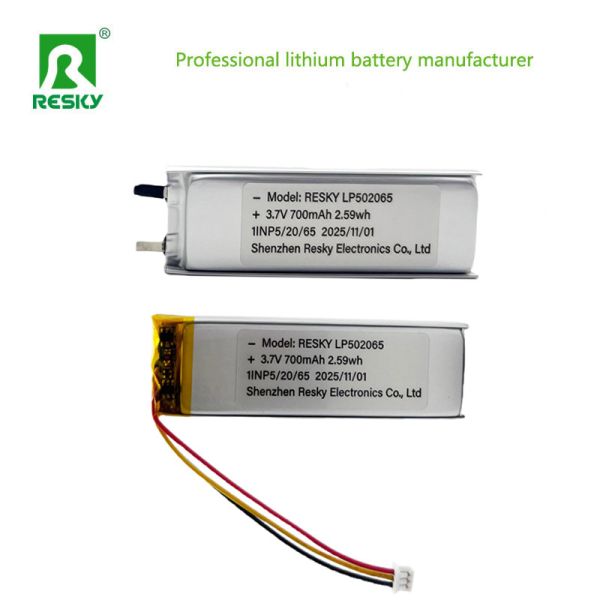 Li-polymer Battery Cell 502065 3.7V 700mAh 2.59wh Rechargeable Lithium Batteries