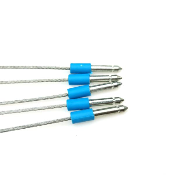 Customs Fixed Length Hexagonal Security Wire Seal with 26*7 mm Markable Area and 2.8 KN Tensile Strength Galvanized Steel Wire