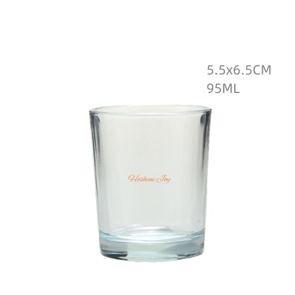 Customized Clear Glass Tealight Candle Holders 100ML Volume LFGB