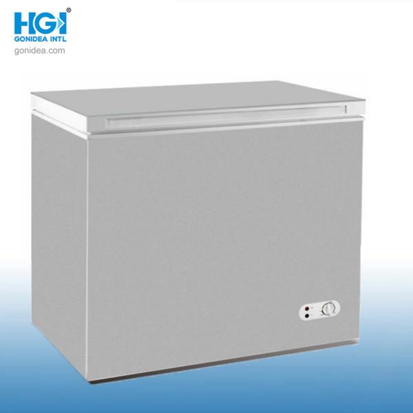 300L Commercial Glass Door Deep Chest Freezer Low Temperature -25 Degree