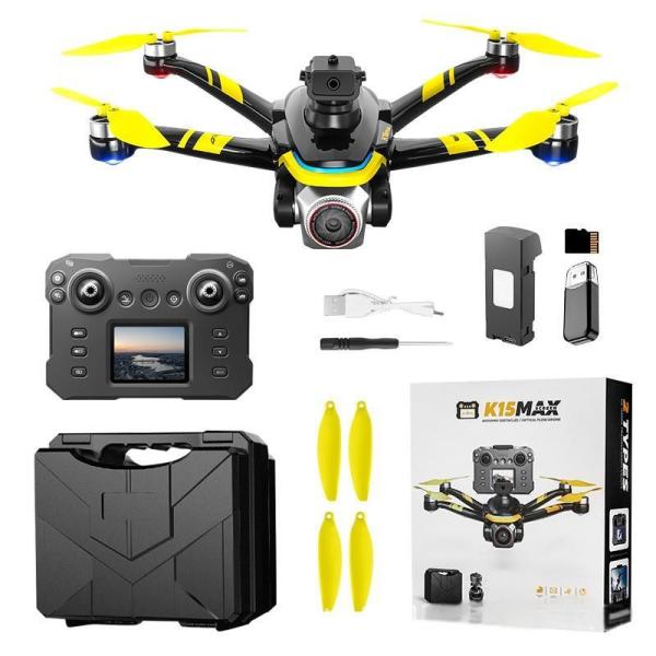 Foldable K15 Max HD 4K 8K Brushless PFV Drone With Remote Control LED Screen Camera Drone Beginner Professional Uav
