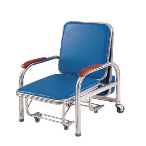 Cama de aço inoxidável da cadeira de Accompany, sono dobrável na cadeira do hospital