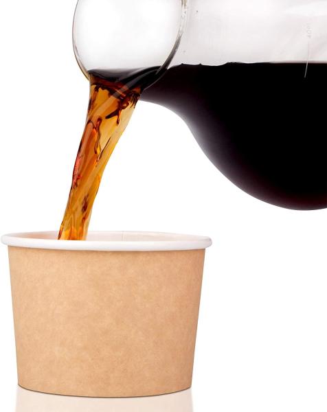 Disposable Paper Hot Drink Cups 8 Oz 12 Oz With Lids For Hot Drinks Soup Liquids Coffee