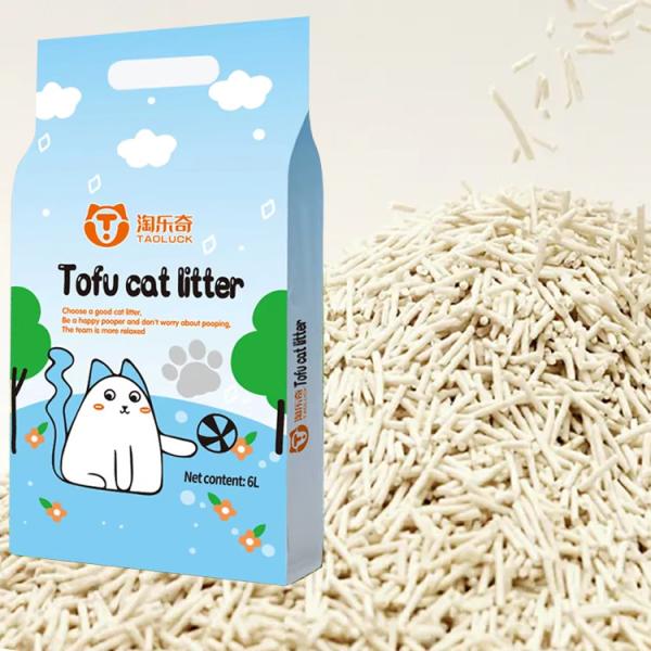 Flushable Tofu Cat Litter with Efficient Odor Control and 1.5mm Soybean Residue for Long-Lasting Freshness