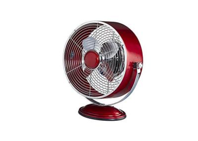 Mini Red 680mm Round Retro Portable Fan 1 Setting Rocker Switch UL ROHS