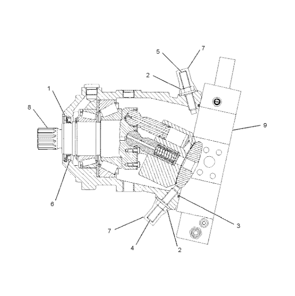D4G D5G Small Dozer Bulldozer Hydraulic Piston Motor 169-2976 1692976 Construction Machinery GP-PISTON Parts