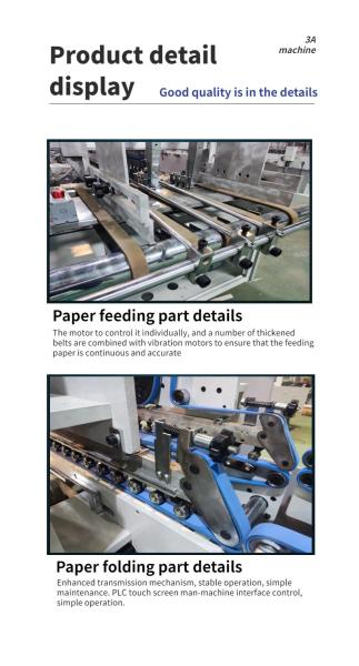 3ACQ-580E Máquina de colagem automática de pasta de colagem de caixa dobrável para oficinas de reparação de máquinas