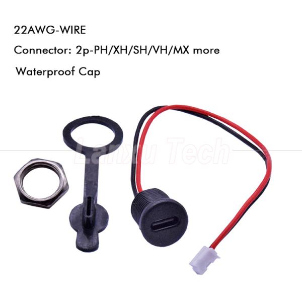 Waterproof Cap USB Type C Female Socket Jack to 2 Pin PH 2.0 XH 2.54  SH1.0  VH ZH MX Connector Cable