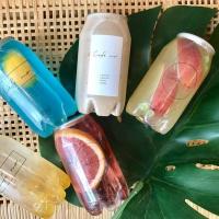 Eco友好的なジュースのびん、ふた330mlが付いているプラスチック ジュースのびんを缶詰にする