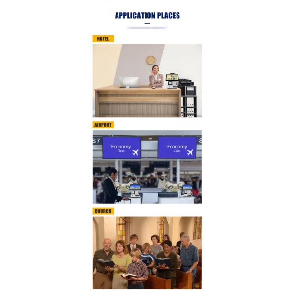 Desktop Self Checkin Kiosk with 10-Point Capacitive Screen Android or Windows Custom Optional and WiFi Communication for Visitor Management