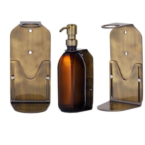 Dispensador de sabão de latão montado na parede Bracket 250-300ml Porta garrafa única para cozinha banheiro