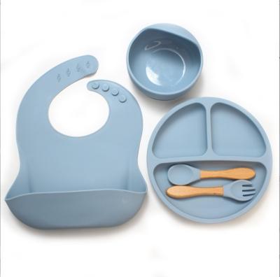 5pcs Soft Spoon BPA Baby Feeding Spoon Fork Set Utensils Silicone Baby Set for Market