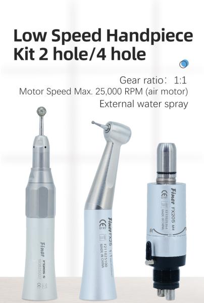 Unidade dental 0.3-0.35Mpa de Handpiece do nariz reto com motor de ar