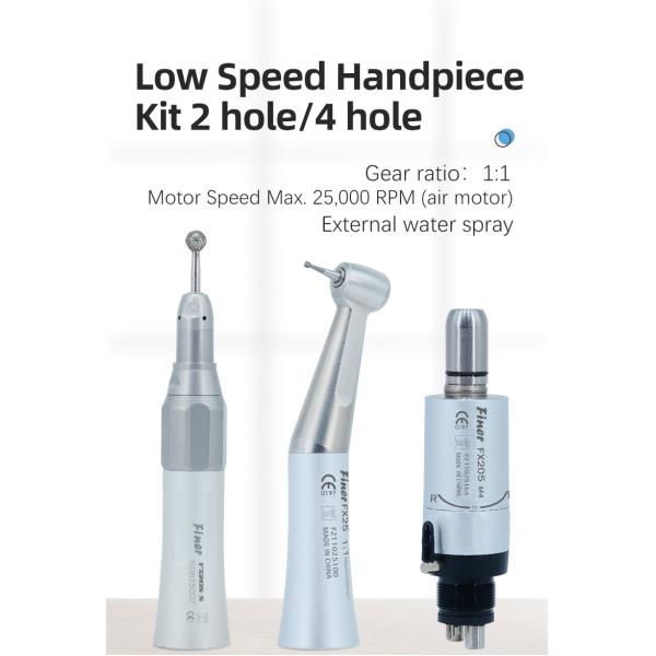 Straight Nose Dental Handpiece Unit 0.3-0.35Mpa With Air Motor