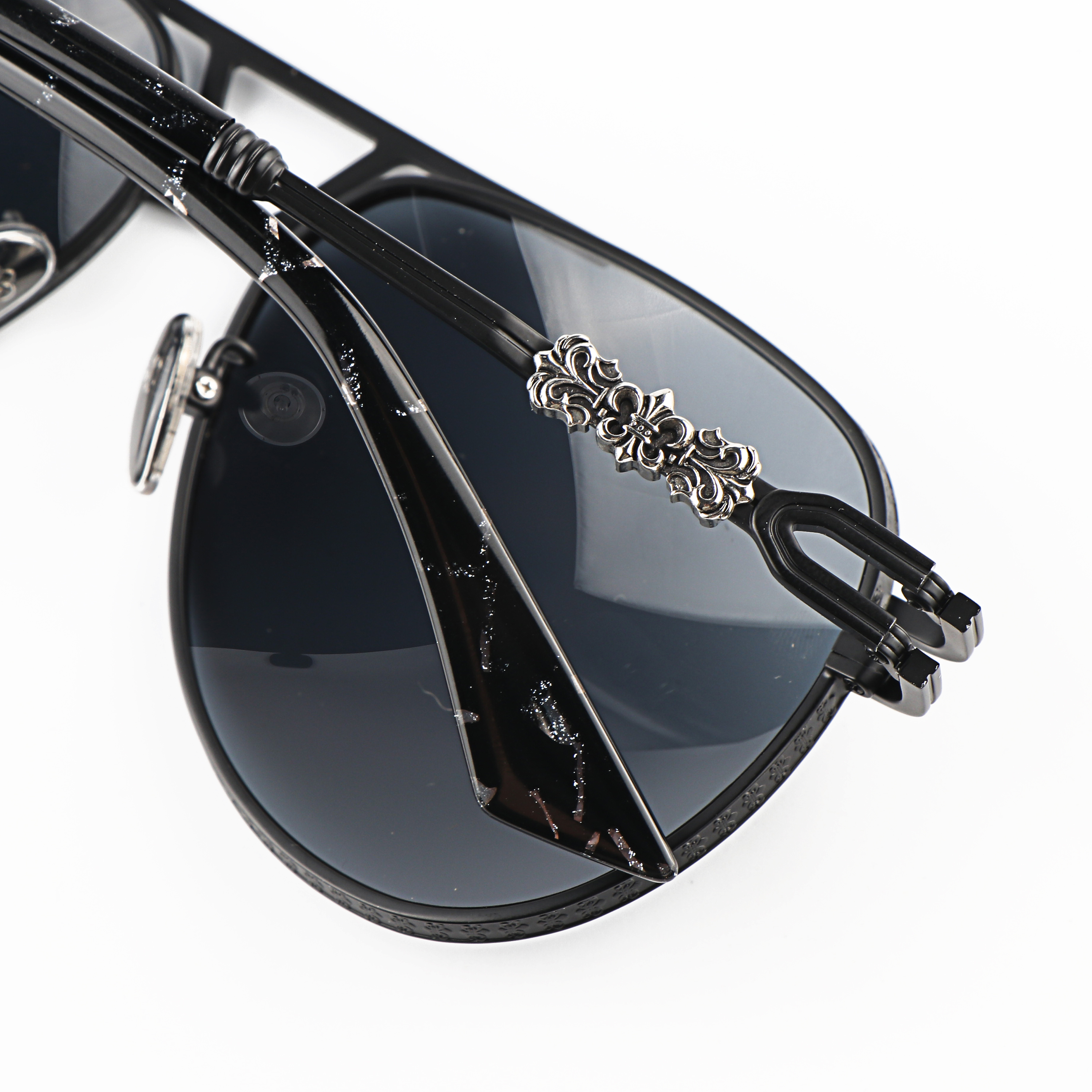 Guangdong Factory Wholesale Nice Men Women Retro Shades Glasses Vintage Party Props Work Black Side logo Sunglasses Logo Custom