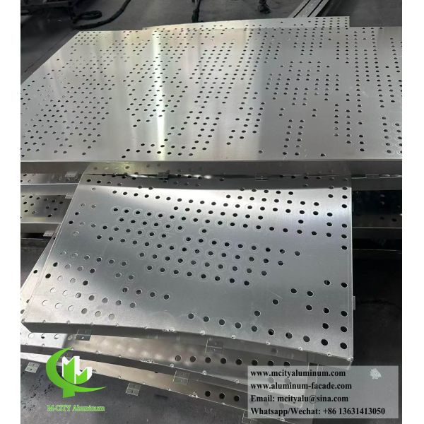 Custom Perforated Backlit Aluminum Ceiling System with Integrated LED Housing and CNC Laser-Cut Patterns