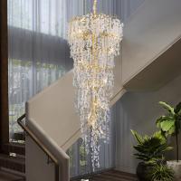 Grand énorme énorme personnalisé lampes suspendues 9500lm préfabriqué villa luxe suspendue lampes de plafond