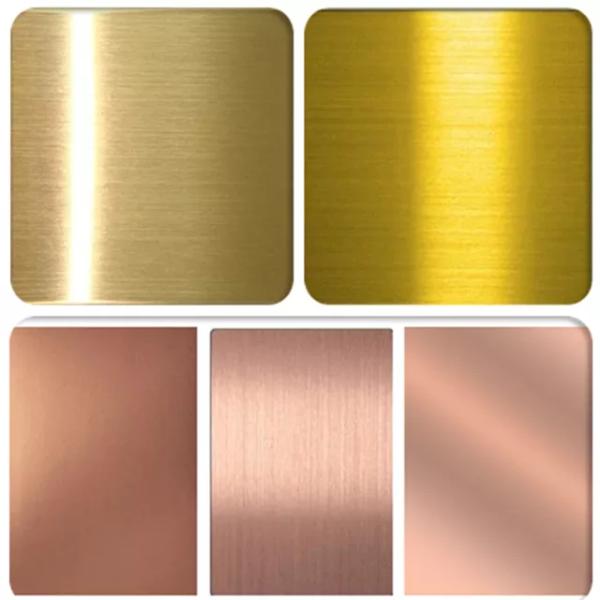 Thickened Decoiling Color Stainless Steel Plate , Anti Corrosion Rose Gold SS Sheet