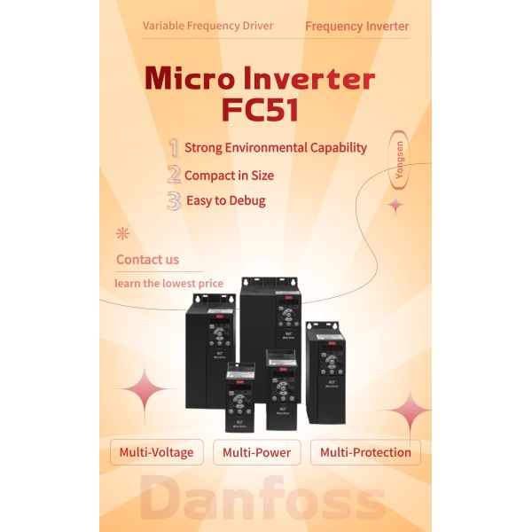 Original New Danfoss FC 051 Series Danfoss VFD VSD Frequency Inverter Converter AC Motor Variable Frequency Driver