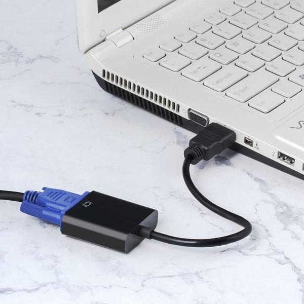 Conversor HDMI para VGA com Áudio 1080p Alimentado por USB