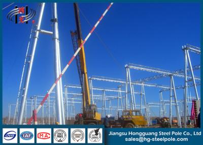 Construções de aço poligonais da subestação, torre elétrica da transmissão