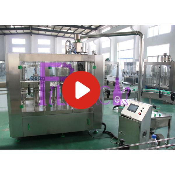 Automatic 3 in 1 Bottled Water Filling Machine PLC Touch Screen 12 Heads