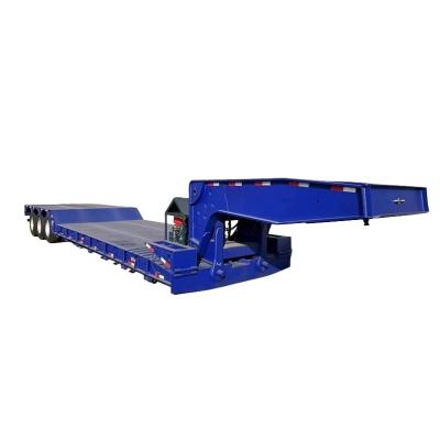 Gooseneck Low Bed Semi Trailer 80 Ton Detachable Gooseneck Lowboy Trailers