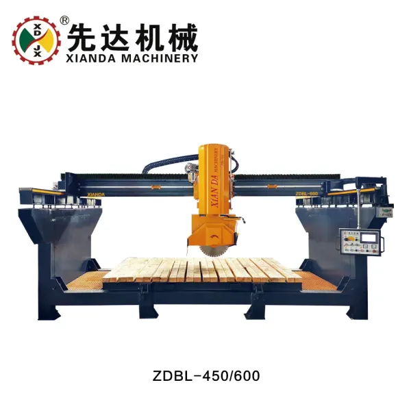 5-Axis CNC Bridge Saw Cutting Machine with 3400x2000mm Worktable and 0°-360° Head Rotation for Granite and Marble