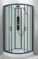 Stylish Shower Room And Black Frame With Tray And Roof For Modern
