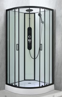 Stylish Shower Room And Black Frame With Tray And Roof For Modern
